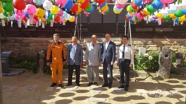 이창수 안동소방서장 현지지도방문(봉정사).사진=안동소방서