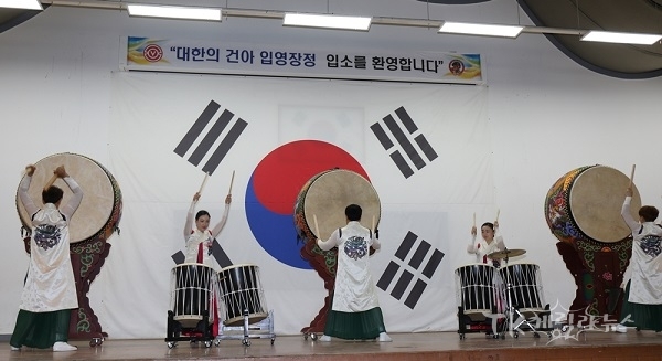 입영문화제 모듬북 공연 모습.  사진=대구경북병무청