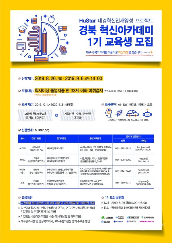 경북 혁신아카데미 교육생 모집 포스터.  사진=경북도