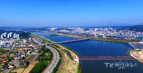 시가지 낙동강.  사진=안동시