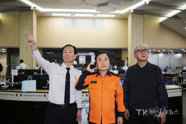 디지털 무선통신망 점검. 사진=경북도