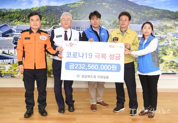 코로나19 극복 직원 성금 전달. 사진=경북도