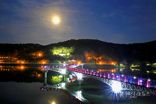 월영교 야경. 사진=안동시
