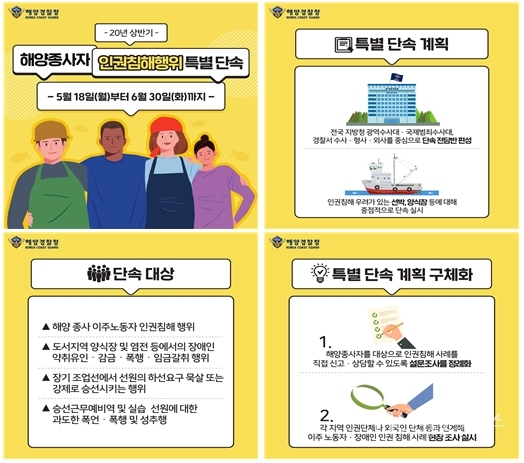 포항해경 해양종사자 인권침해행위 특별 단속 포스터. 사진=포항해경