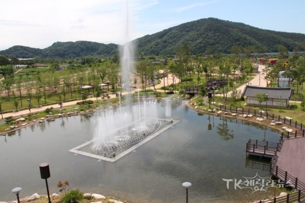 강문화전시관 음악분수. 사진=예천군