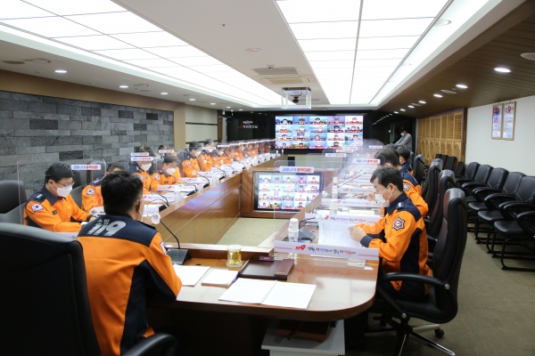 설 명절 대비 소방관서장 영상회의. 사진=경북소방본부