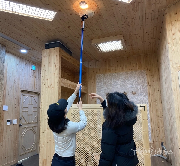 자체점검 기구 교육. 사진=안동소방서