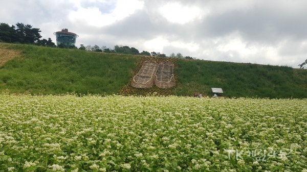 안동문화관광단지에 설치된 미투리 조형물. 사진=경북문화관광공사