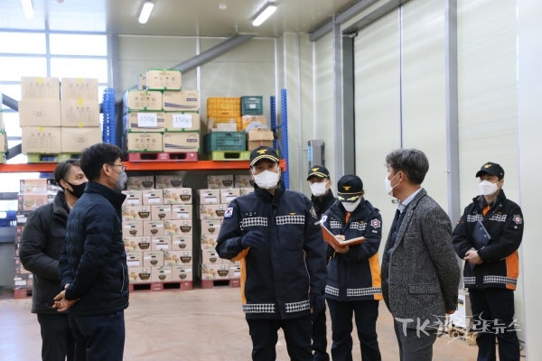 창고시설 현장확인. 사진=안동소방서