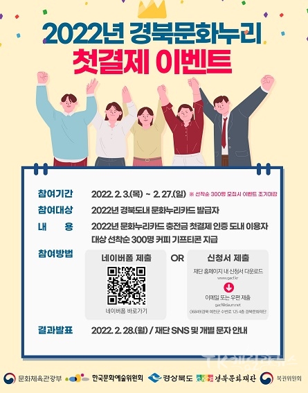 문화누리카드 결제 이벤트 홍보물. 사진=경북도
