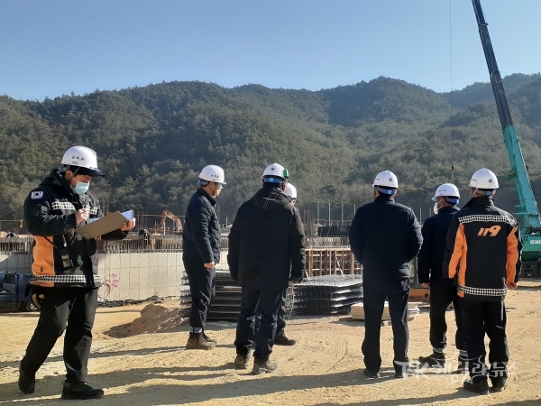 공사현장 점검. 사진=안동소방서