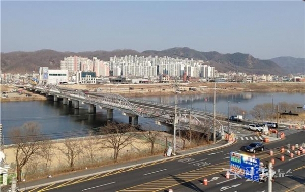 용정교 전경. 사진=안동시