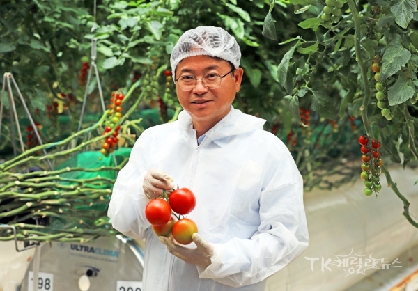 상주 스마트팜 방문. 사진=경북도