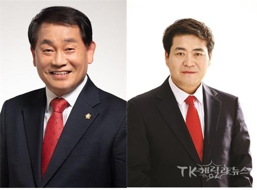 윤리특위원장 김경도(왼쪽)의원 ,예결특위원장 우창하 의원. 안동시의회