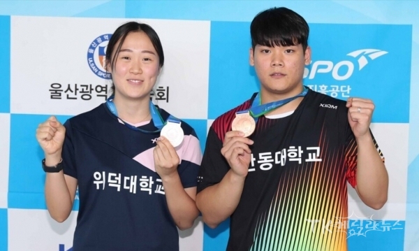 강진호(오른쪽-1학년)선수. 사진=안동대