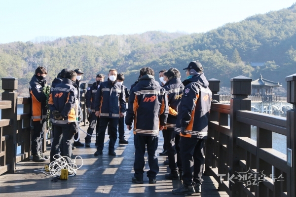 동계 수난구조 훈련 사진= 안동소방서