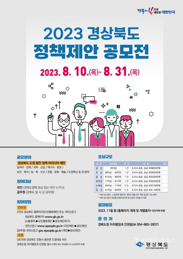 2023경상북도 정책제안 공모전(포스터). 사진=경북도