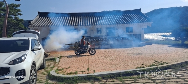 감염병 예방 집중 방역. 사진=예천군