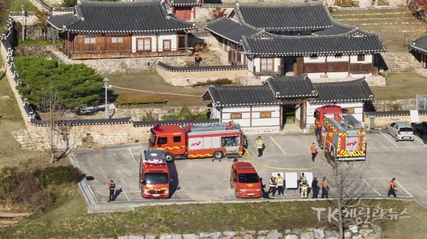 훈련 전경.  사진=안동소방서