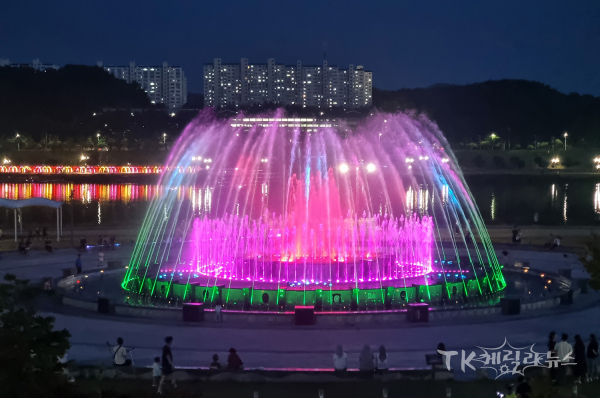 낙동강 음악분수대 전경. 사진=안동시