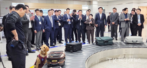 포항경주공항 점검. 사진=포항시